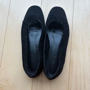 Aeyde Delfina Black Women's Suede Ballet Flats